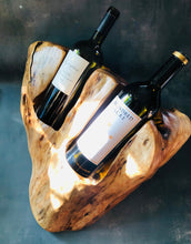 Load image into Gallery viewer, Cypress Wood Wine 2 Bottle Holder
